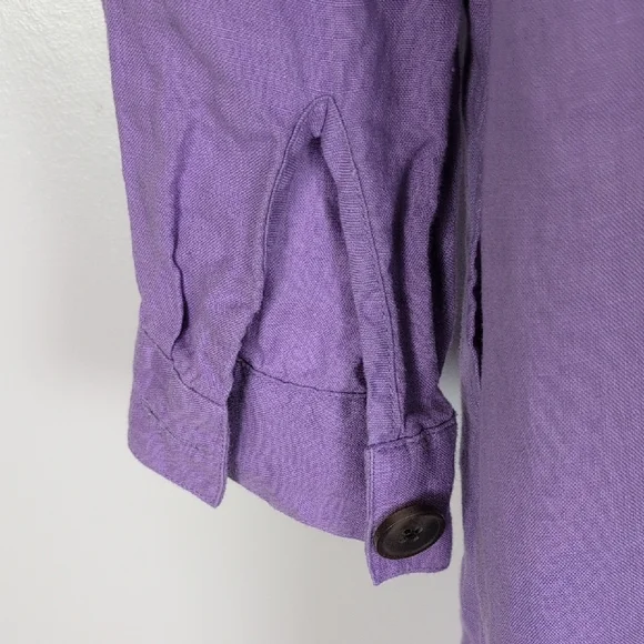 J. Jill Love Linen Pop Over Shirt Dress - Picture 7 of 10